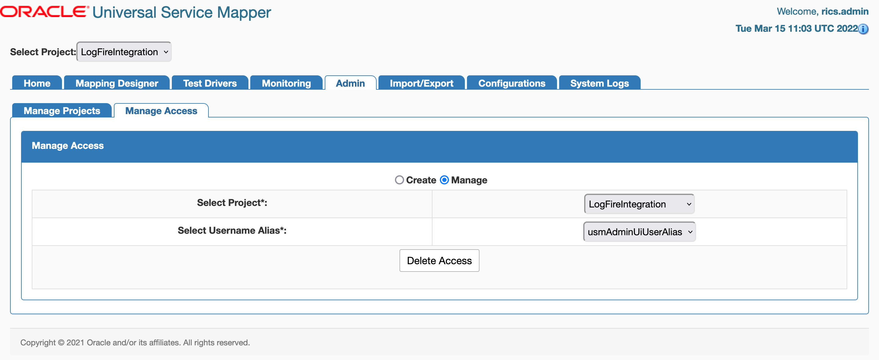 Manage Option Manage Option