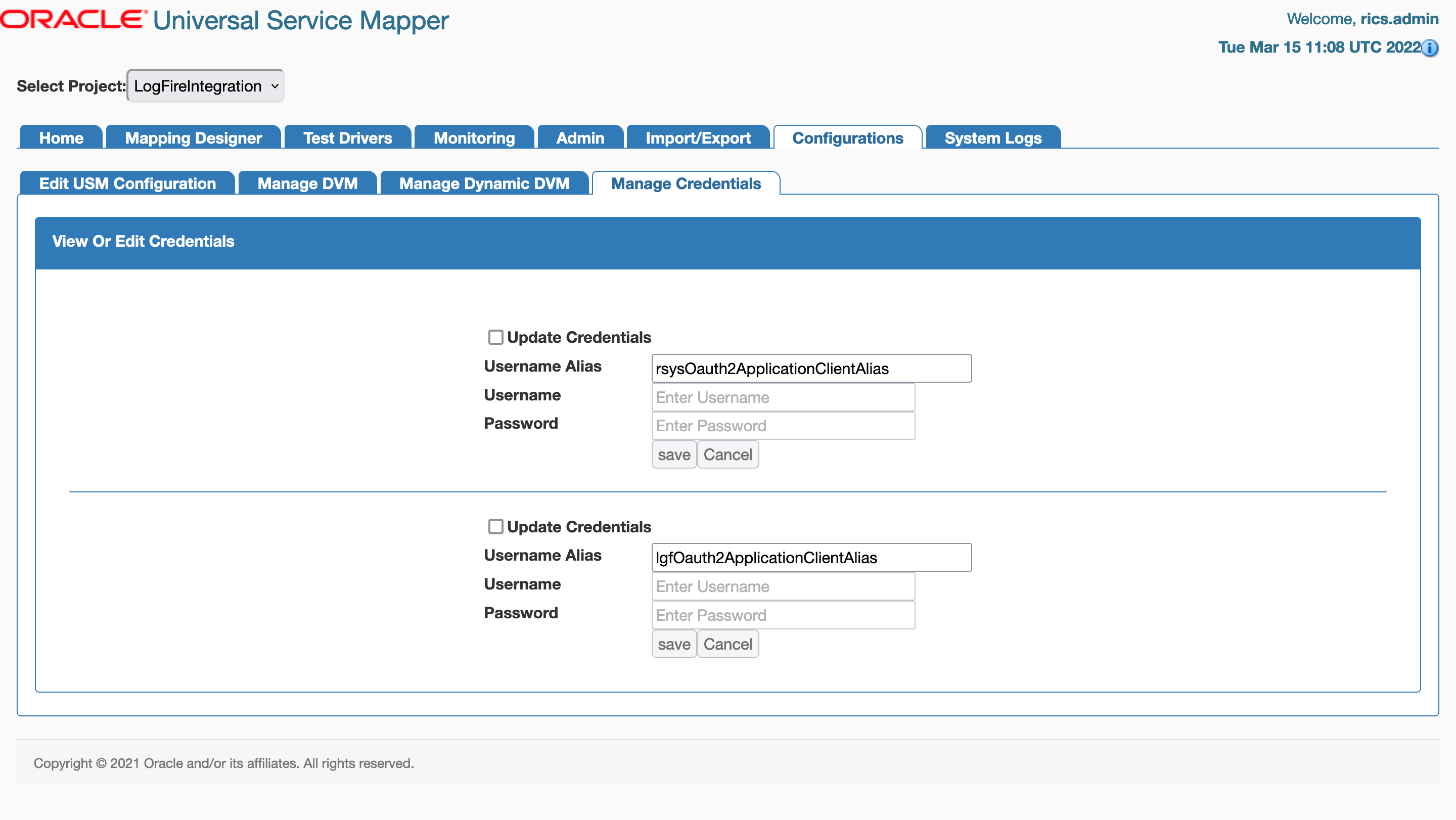 Manage DVM Tab Manage DVM Tab