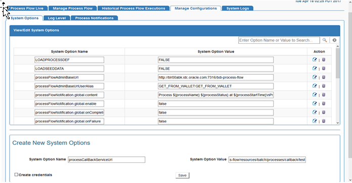 Create New System Option Value