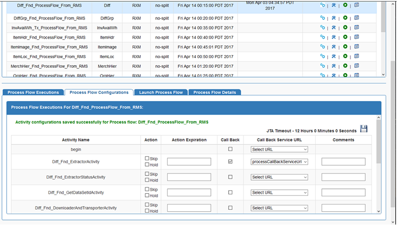Save Process Flow Configuration