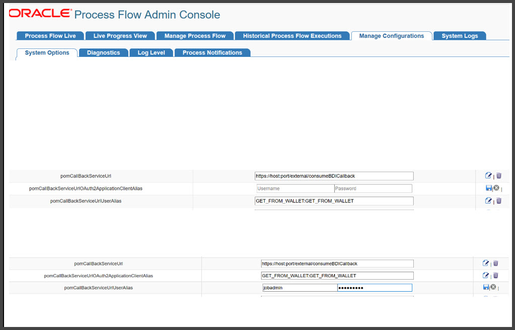 Configure POM Callbacks