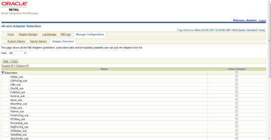 List of Available Adapters List of Available Adapters