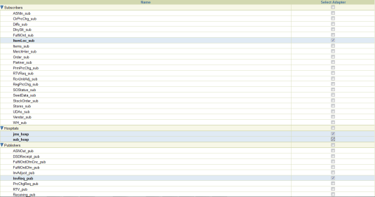 Adapters Selected Adapters Selected