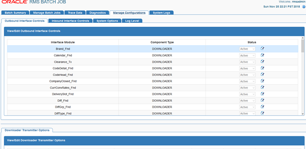 outbound interface controls outbound interface controls