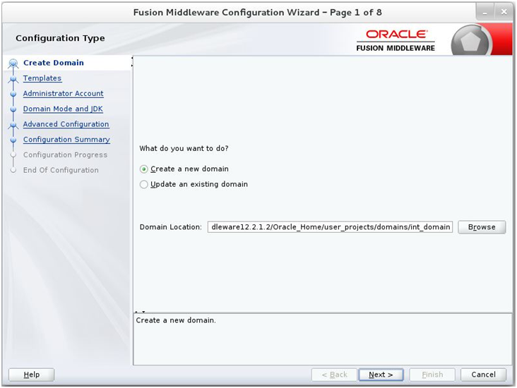 Configuration Type Window