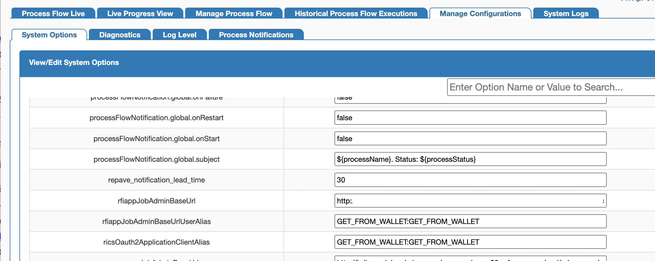 System Options Repave Setting System Options Repave Setting