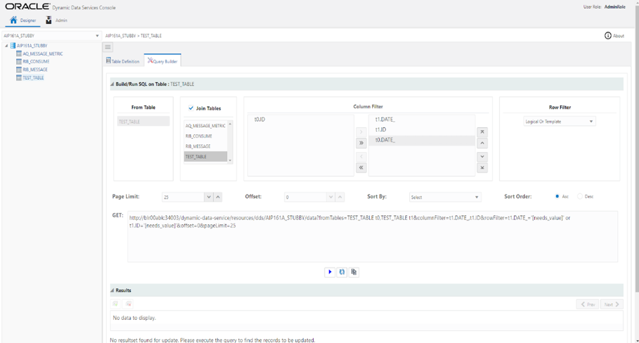 row filter row filter