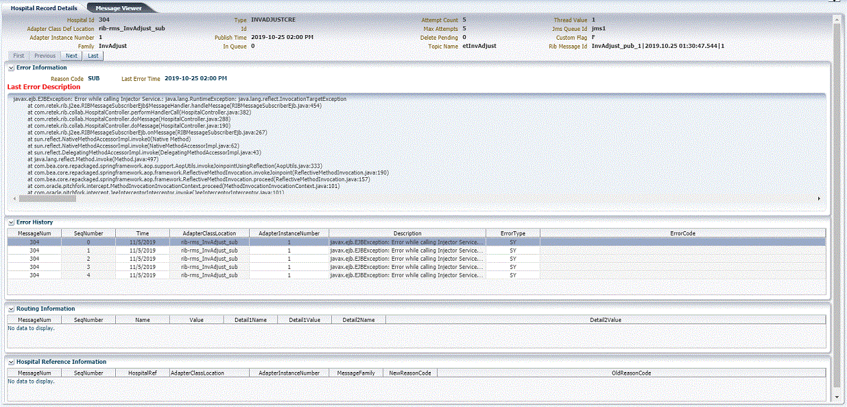 Hospital Record Details