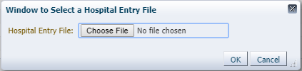 Select a Hospital Entry File Window