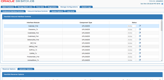 Inbound Interface Controls