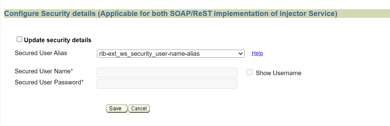 Injector Service tab Injector Service tab