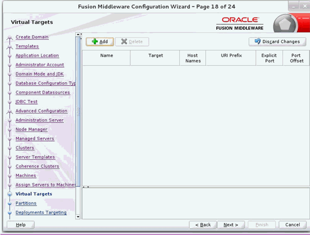 Configuration Wizard Step 18 Virtual Targets