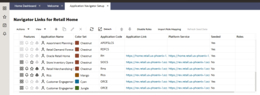Settings -> Application Administration->Application Navigator Settings