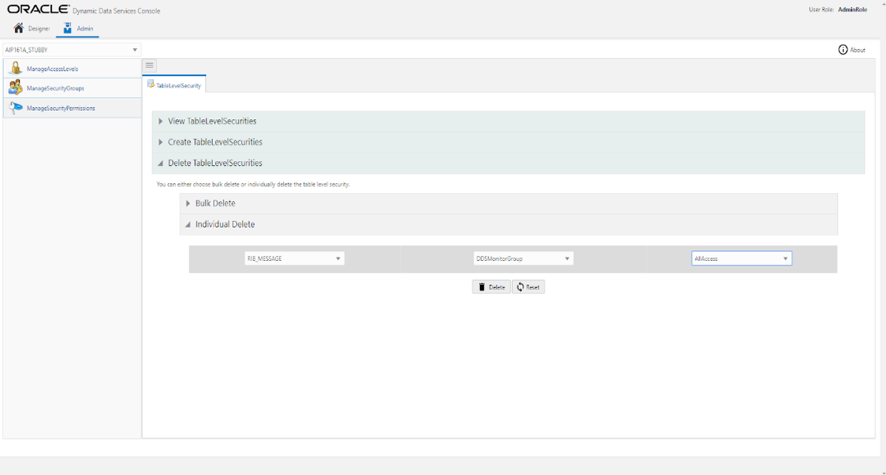 manage permission single delete