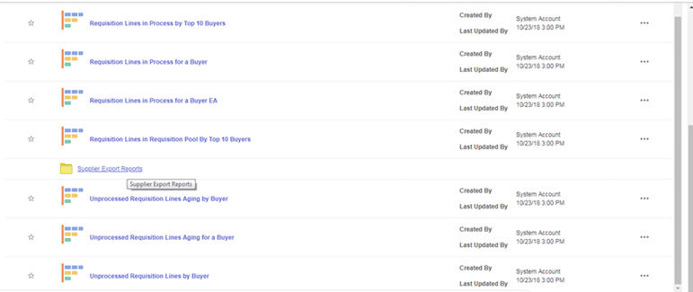 Supplier Export Reports Supplier Export Reports