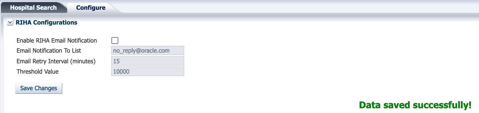 Data Saved Successfully
