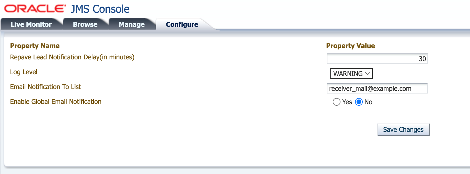 Configure Email Notification Configure Email Notification