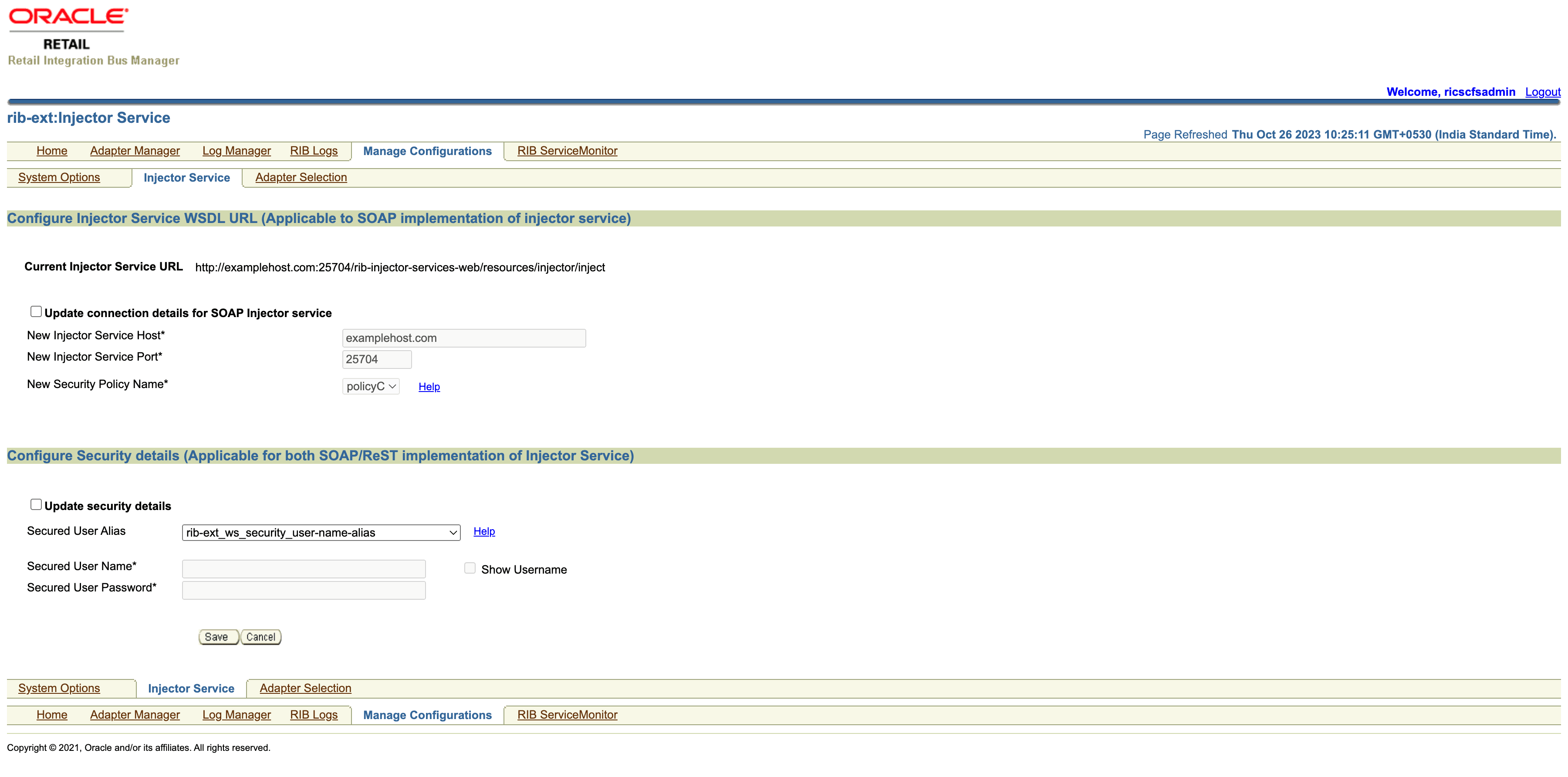 Provisioning an Injector Service