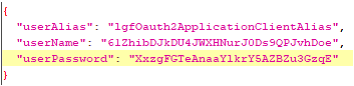 Example clientId secret Combination