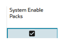Enable View: Manage Packs