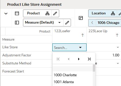 Product Like Store Assignment View