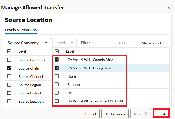 Workspace Wizard: Select source Location