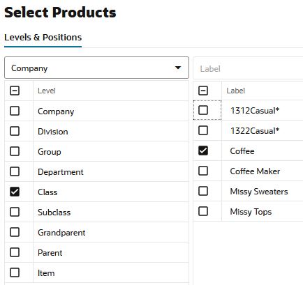 Workspace Wizard: Select Products
