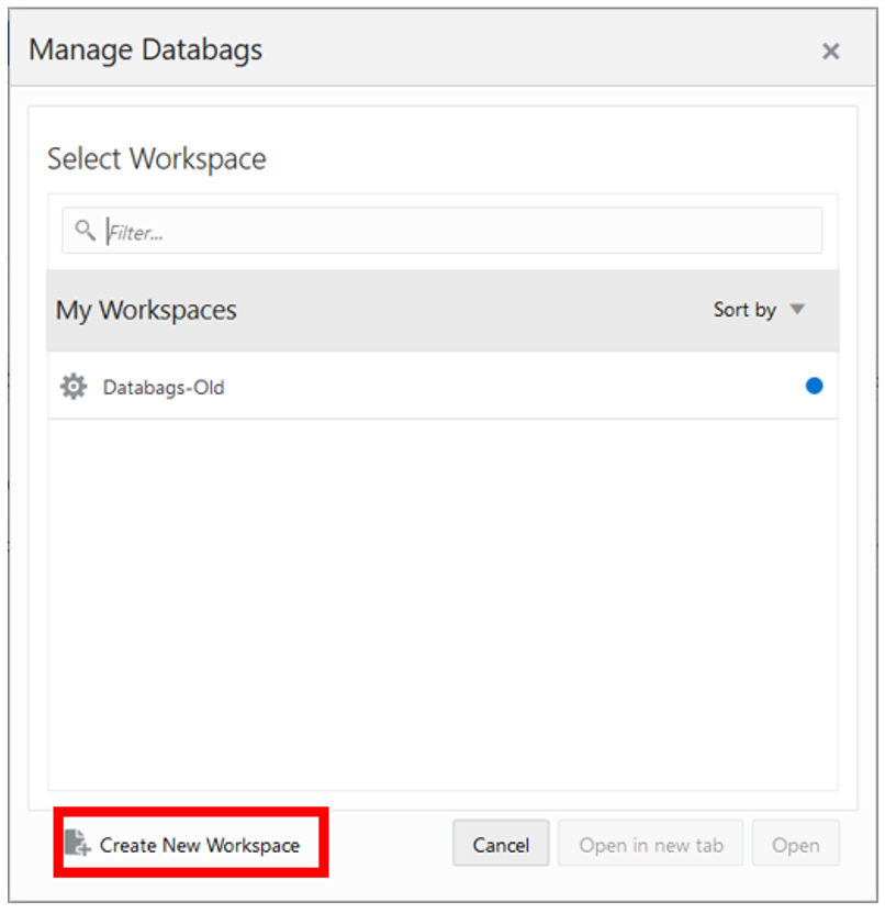 Create New Workspace