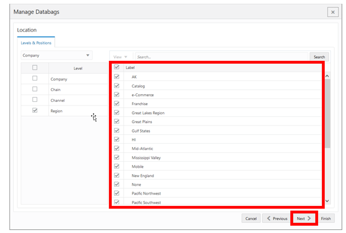 Workspace Wizard: Select Location
