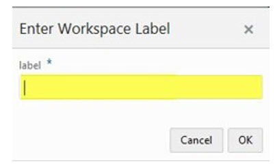 Enter Workspace Label