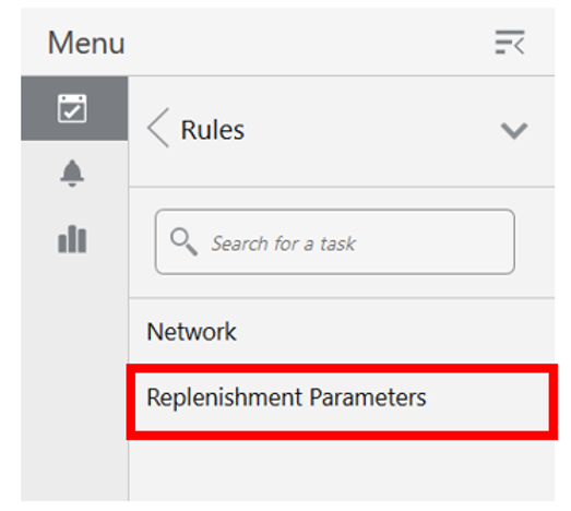 Replenishment Parameters Wizard