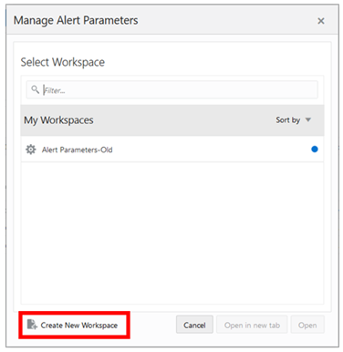 Create New Workspace
