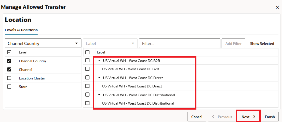 Workspace Wizard: Select Location
