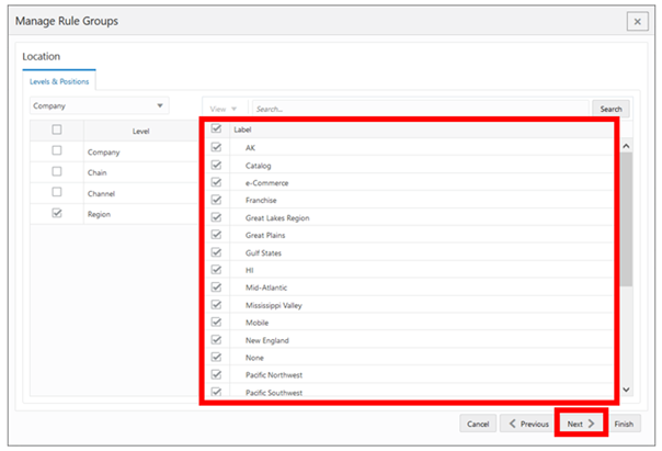 Workspace Wizard: Select Location