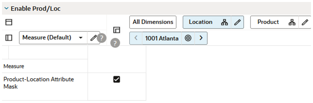Enable Prod/Loc View Enable Prod/Loc View