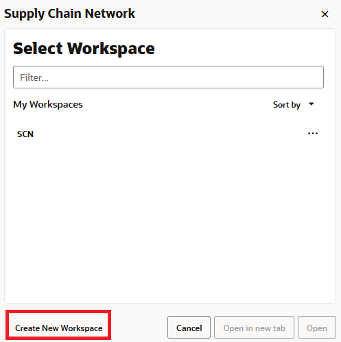 Create New Workspace