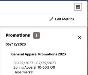 This image shows promotions details.