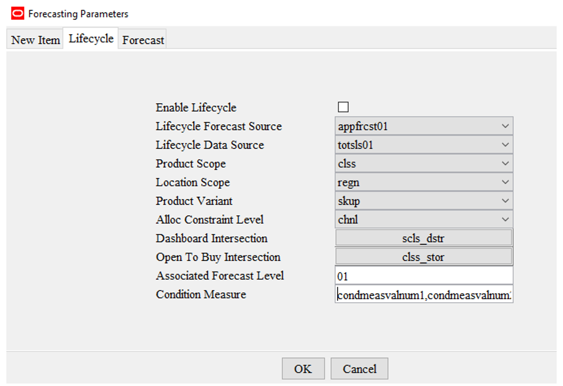 Setting Predefined Measures