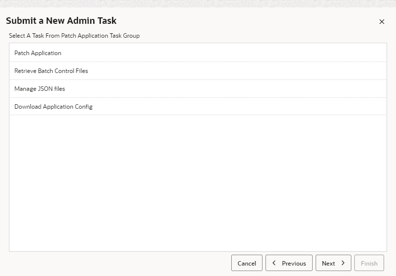 Select Patch Application Arguments Select Patch Application Arguments