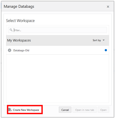 Create New Workspace