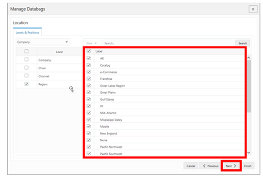 Workspace Wizard: Select Location