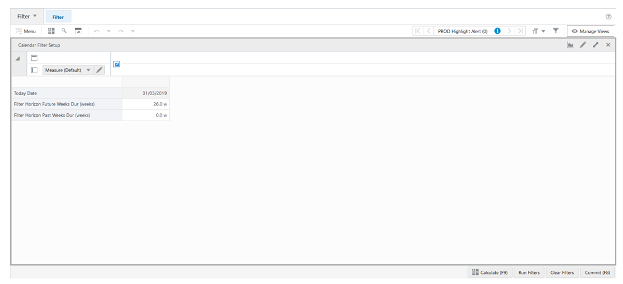 Calendar Filter Setup View Calendar Filter Setup View