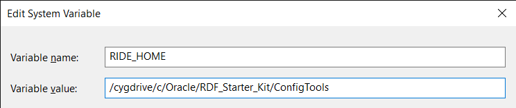 This image displays an example of RIDE_HOME Variable This image displays an example of RIDE_HOME Variable