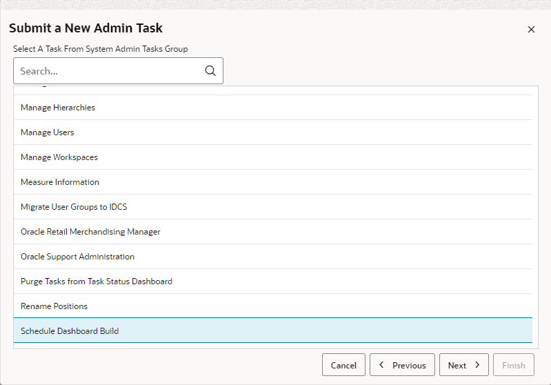 This image shows Schedule Dashboard Workbooks task.