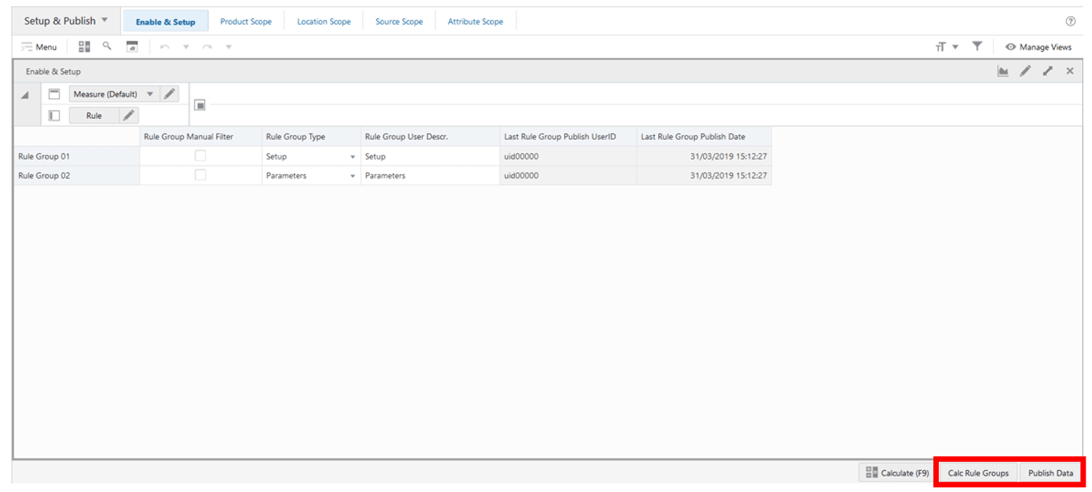 Manage Rule Groups Action Buttons