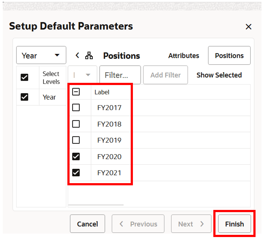 Workspace Wizard: Select Time Periods
