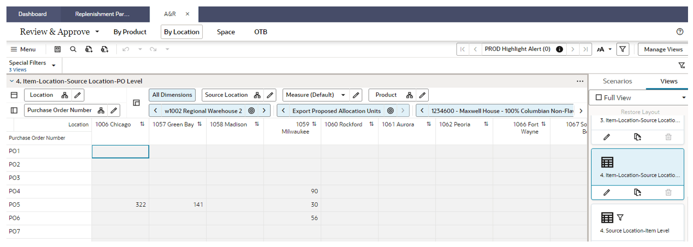 Exported PO Allocation