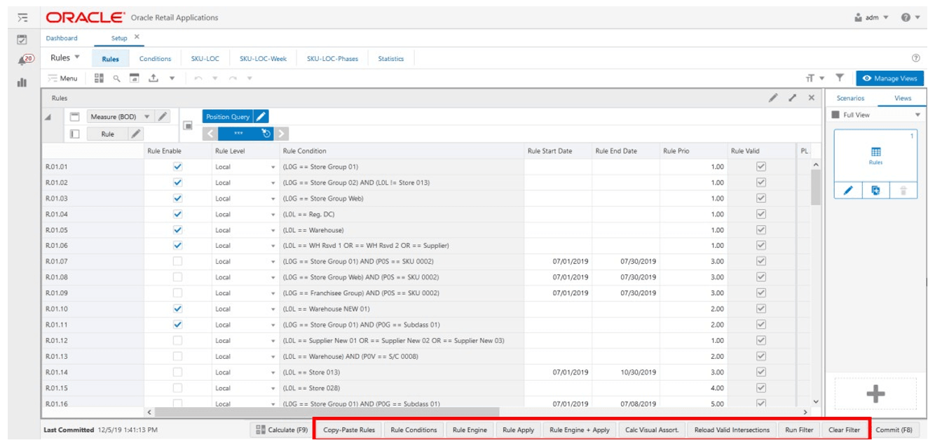 Supply Chain Network Action Buttons