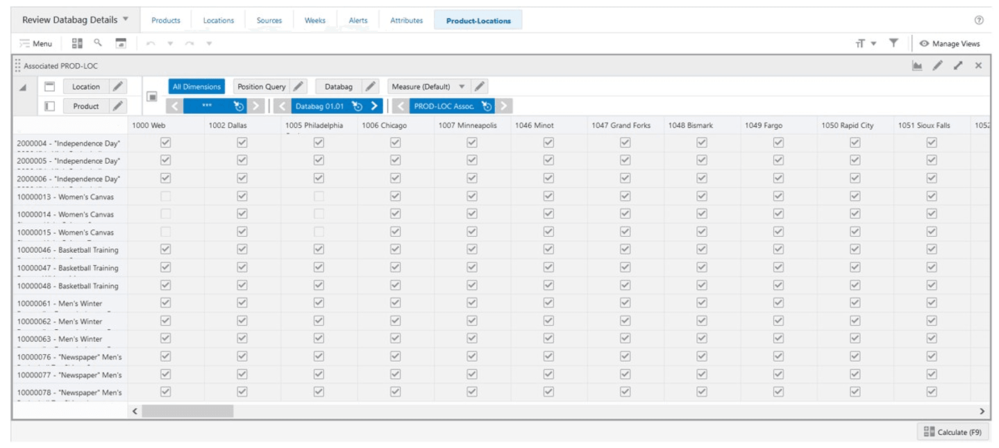 Associated Product-Location View
