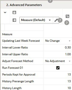 Advanced Parameters View